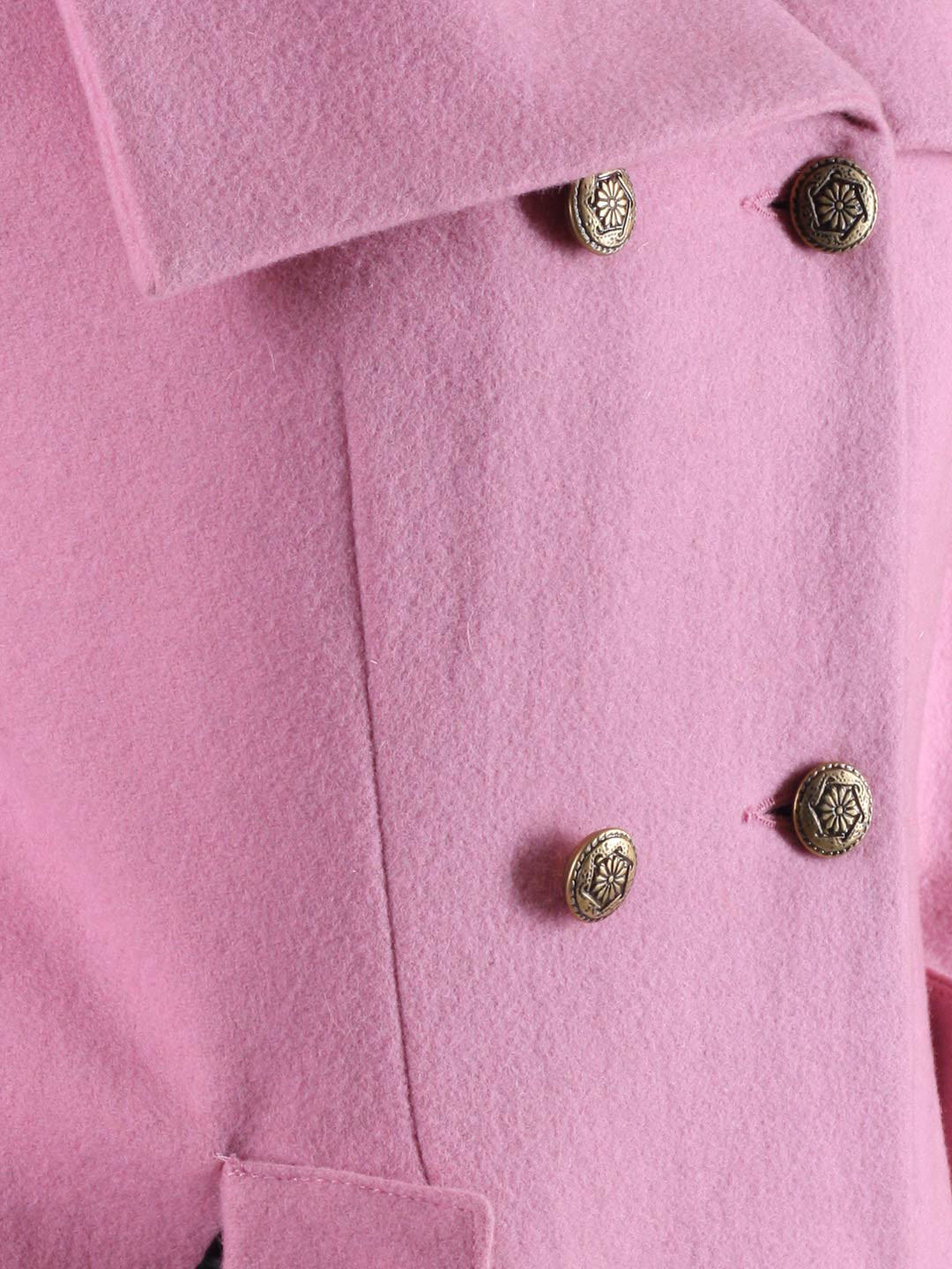 Pink Double Breasted Wool Jacket – Owncraft Online Woolen Clothing Store