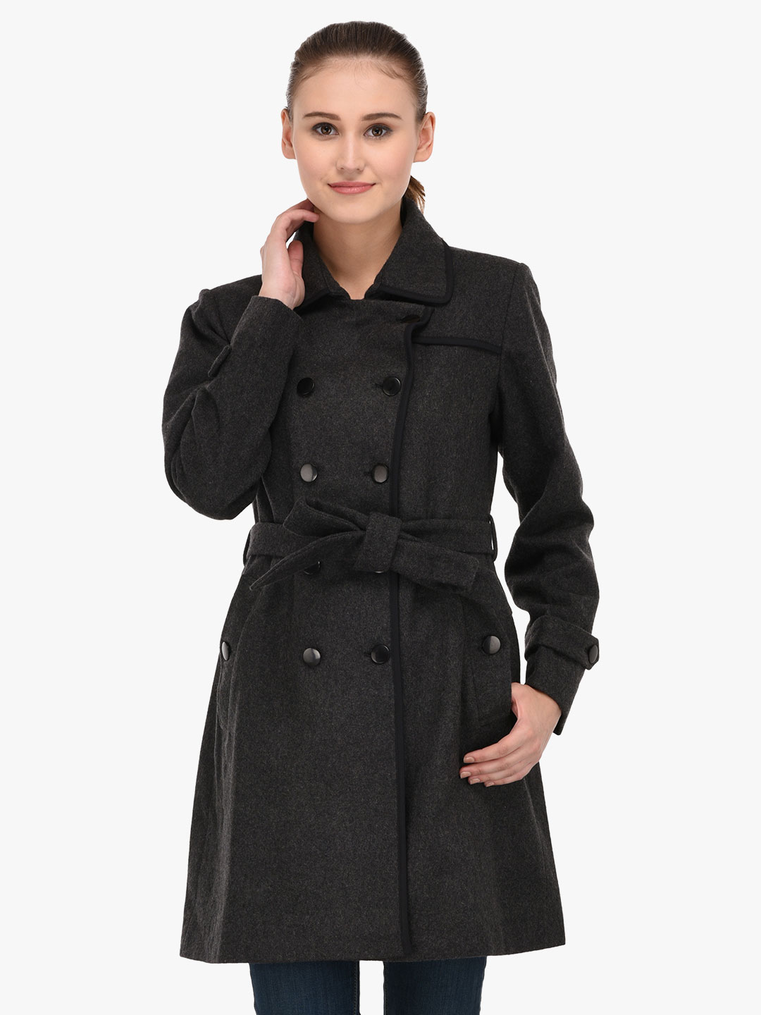 Charcoal Wool Trench Coat – Owncraft Online Woolen Clothing Store