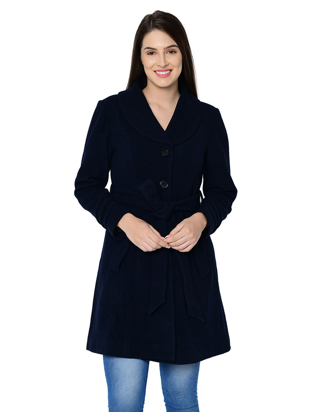 Navy Blue Wool Coat – Owncraft Online Woolen Clothing Store