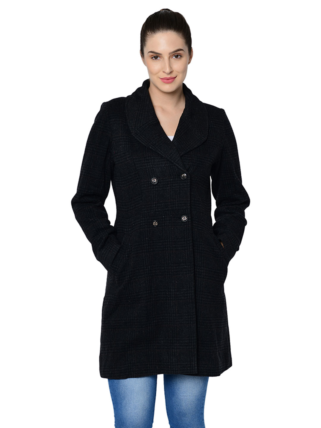 Black Grey Check Wool Coat – Owncraft Online Woolen Clothing Store